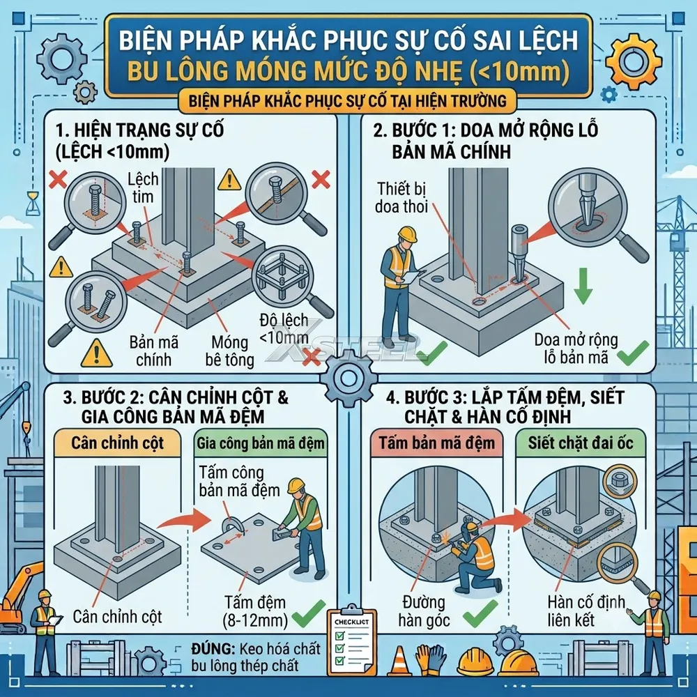 Phương Án Mở Rộng Lỗ Bản Mã Hoặc Hàn Thêm Bản Mã Đệm