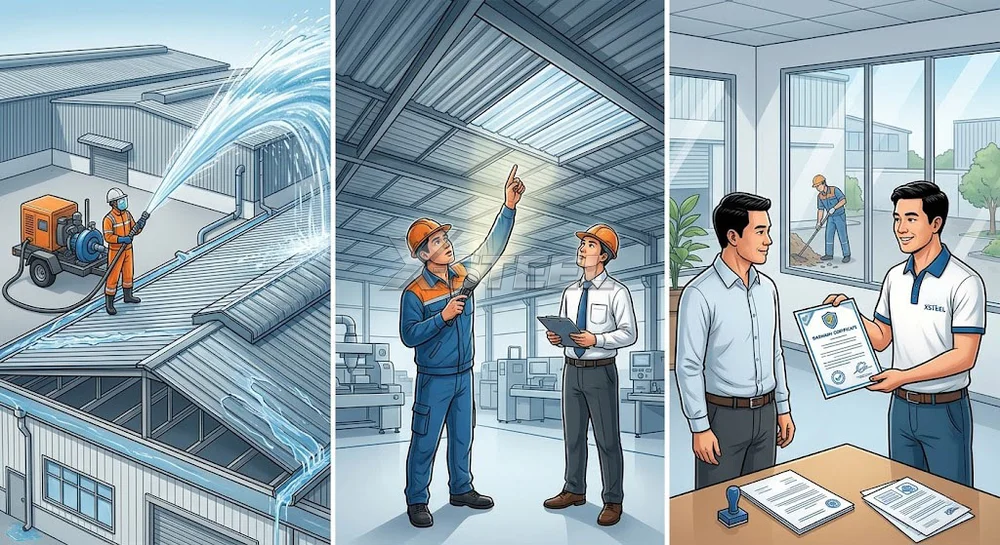 Bước 5 – Phun Nước Thử Tải Nghiệm Thu Và Bàn Giao
