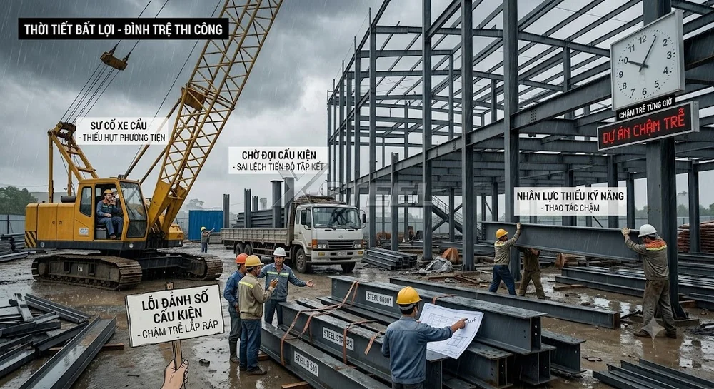 Sai Lệch Tiến Độ Tập Kết Cấu Kiện Và Lỗi Đánh Số Đai Thép