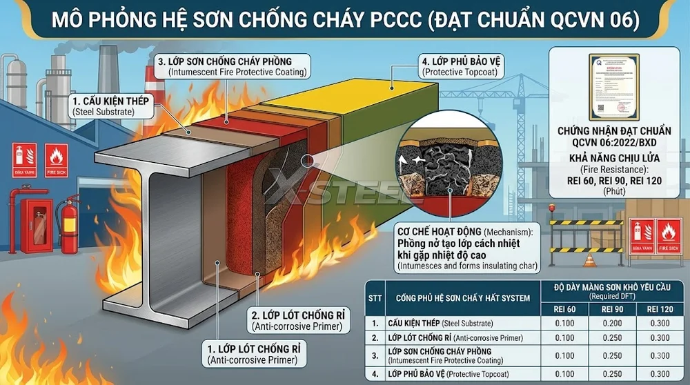 Hệ Sơn Chống Cháy PCCC (Đạt Chuẩn QCVN 06)