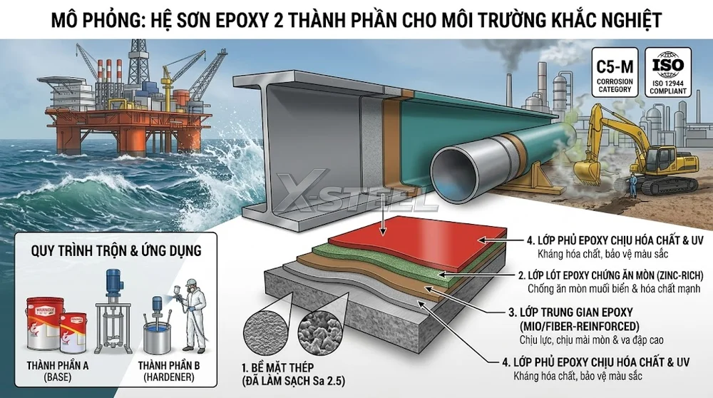 Hệ Sơn Epoxy 2 Thành Phần (Dành Cho Môi Trường Khắc Nghiệt)