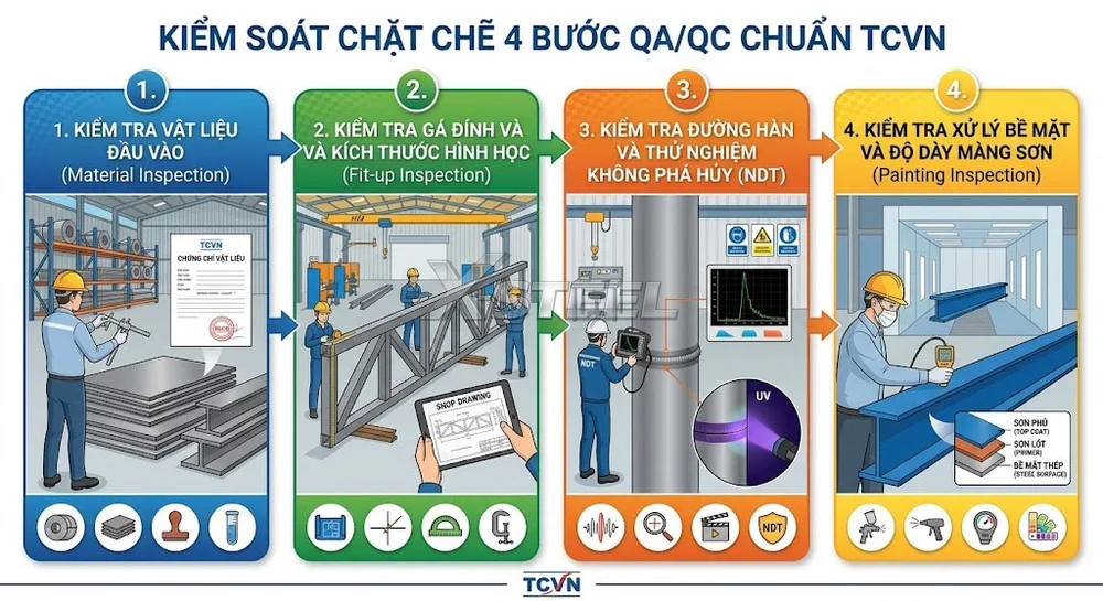 Kiểm Soát Chặt Chẽ 4 Bước QA/QC Chuẩn TCVN