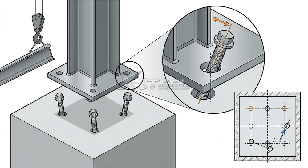 Lỗi Lệch Tim Cột Và Bu Lông Móng Không Móc Vừa Bản Mã