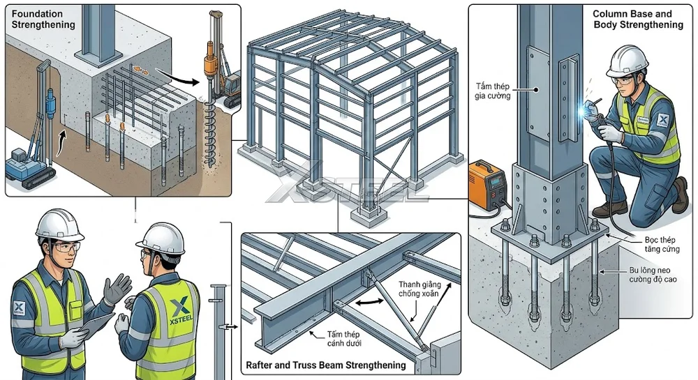 3. Xây Dựng Thêm Nhà Kho Phụ Bằng Kết Cấu Thép Lắp Ghép