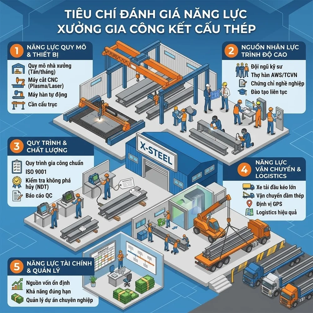 Tiêu Chuẩn Nghiệm Thu Gia Công Kết Cấu Thép Theo TCVN Và AWS