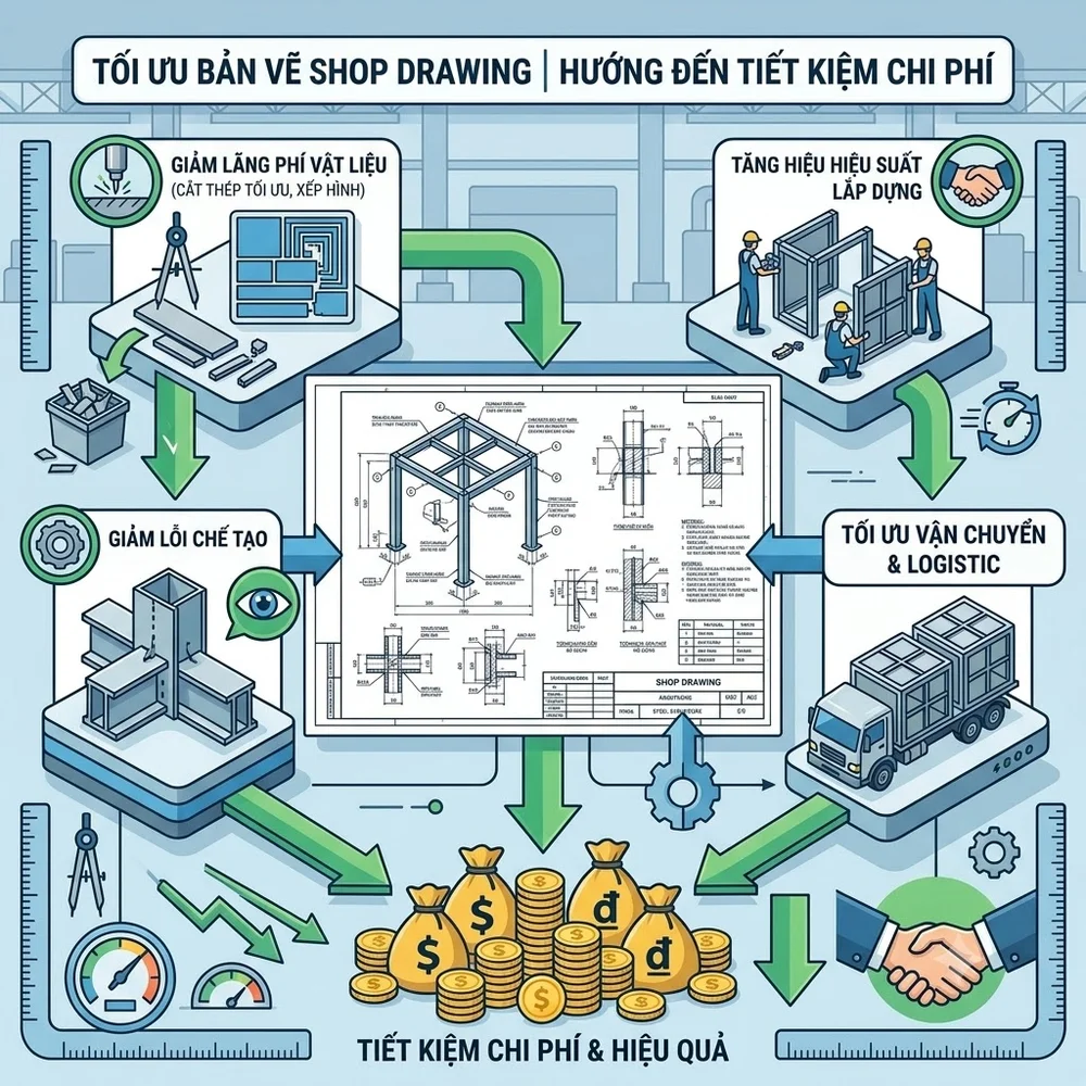 Tối Ưu Bản Vẽ Shop Drawing Hướng Đến Tiết Kiệm Chi Phí